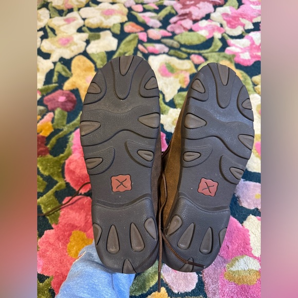 Twisted X Women's Chukka Mocs in Dark Brown with Turquoise accents, size 8.5 - Picture 3 of 5